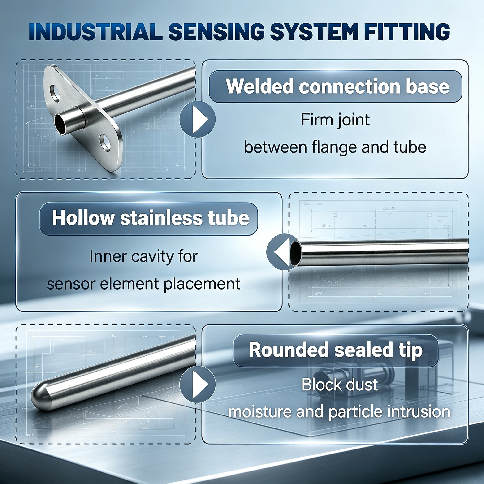 Customized Metal Tube With Double Hole Fixing Flange
