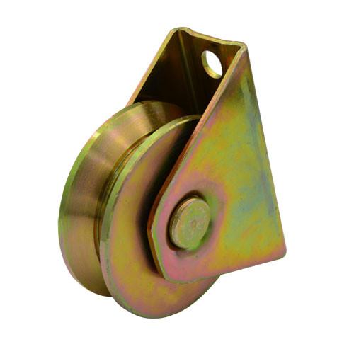 Sliding gate roller GW602 Y Groove，Galvanized, Iron, Double bearing
