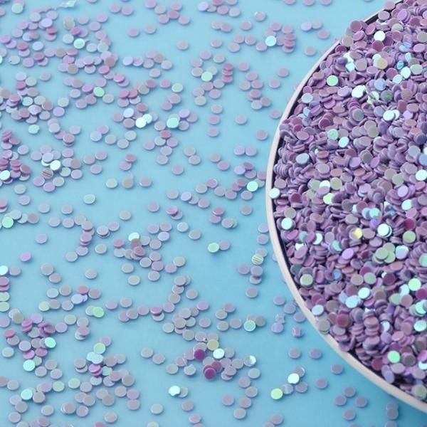 Ecofriendly PET 2mm 3mm Circle Sequins Craft Nail Glitter Ecofriendly and PET Ecofriendly