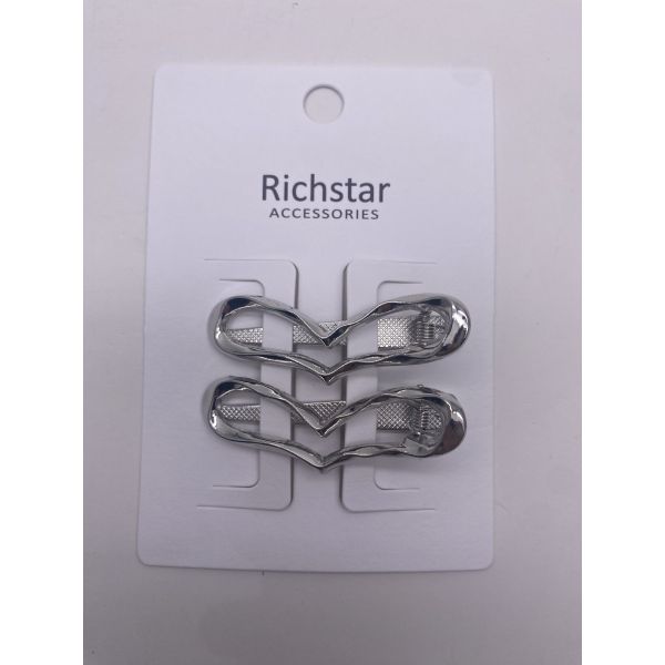 Lightweight Basic Design Silvery Metal Hair Clips for Hair Styling