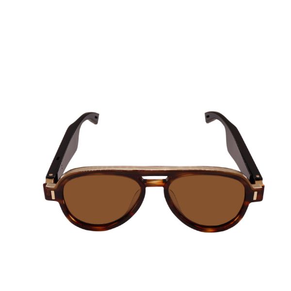 Smart Music Glasses  Smart Sunglasses   Wireless Bass Music Rechargeable Exercise Glasses Yellow Clip