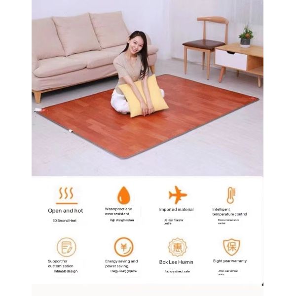 80*180 Folding Carbon Fiber Heated Far Infrared Ray Negative Ions Photon Electric Massage Mattress Pad