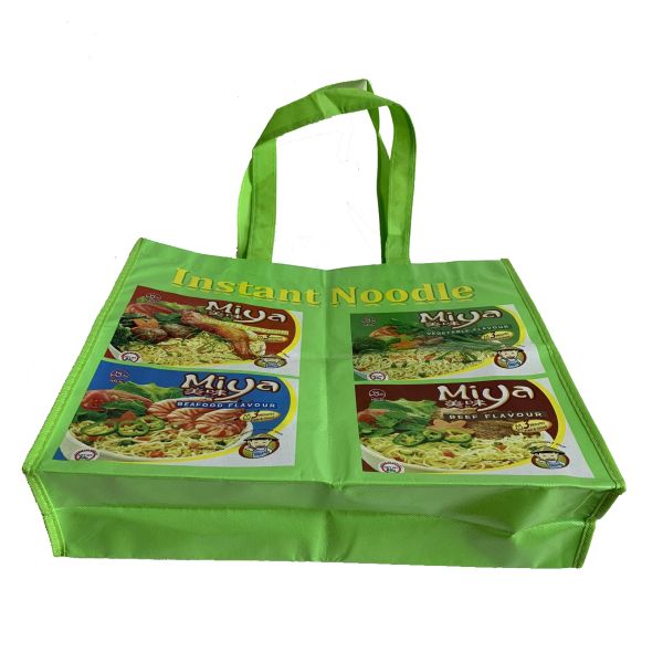 Waterproof Matte Laminated Shopping Bags , Foldable Plastic Grocery Bags