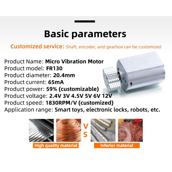 Faradyi Customized High Quality  130 1.5v 3.7v Dc Micro Carbon Brush Motor For Toys And Soap Dispenser