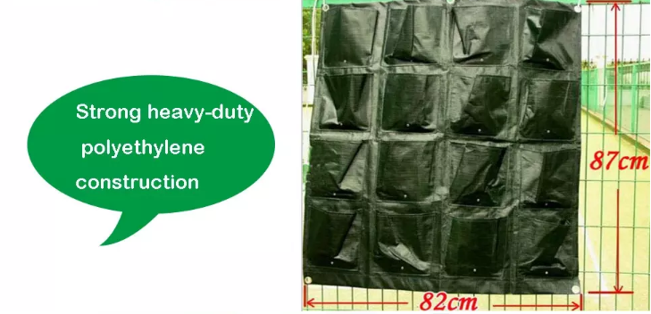 Outdoor Large Capacity Garden Gallon Waterproof Green Lawn PE Woven Waste Bags, Reusable Yard Waste Bags