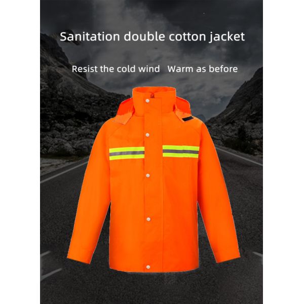 Winter Cycling Reflective Safety Clothing Sanitation Work Clothes Oxford Fabric