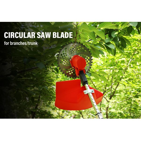 21V Lithium Brush Cutter Battery Powered — Cordless Grass Cutting Machines Grass Trimmer with Brushless Motor for Weed & Brush Clearing
