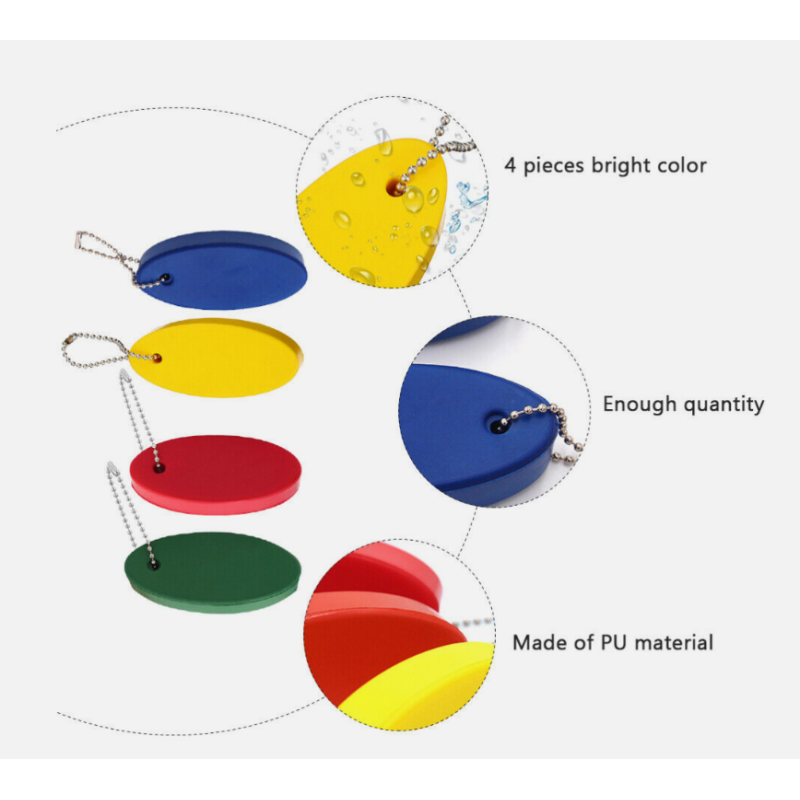 Blank Plain PU Boating Bulk Floating Keychains Foam Floater Ring Personalized