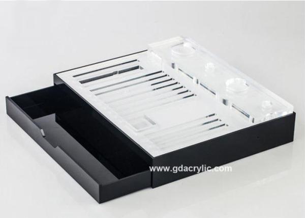 Black White Clear Acrylic Cosmetic appliances Make up Organizer Display Stand