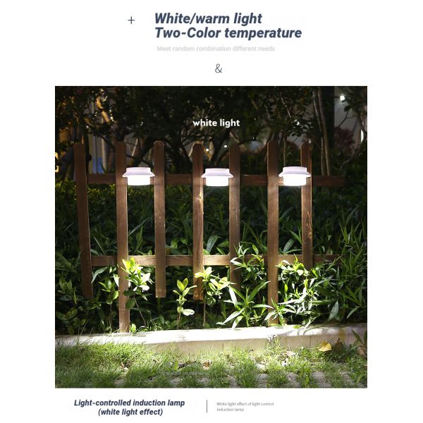 Solar Antique Wall Lamp Led Solar Fence Lights For Garden With 50000 Hours Lifespan