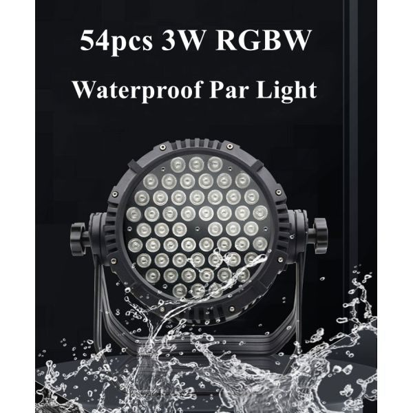 Iluminação de parque exterior de Natal 54pcs 3W IP65 RGBW LED Par Light 25lm/w