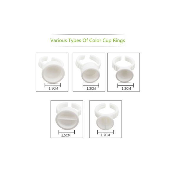 Semi Permanent Glue Ring Holder , Pigment Cup Ring For Eyebrow Eyeline Lip Makeup