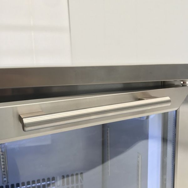 Back Bar Refrigerator Stainless Steel Beer Cooler Fridge With Led Lighting