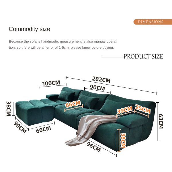 Customized Durable Modular L-Shape Sectional Sofa Set Modern Living Room Couch Sponge Filling Fabric Compressed Couch Apartments