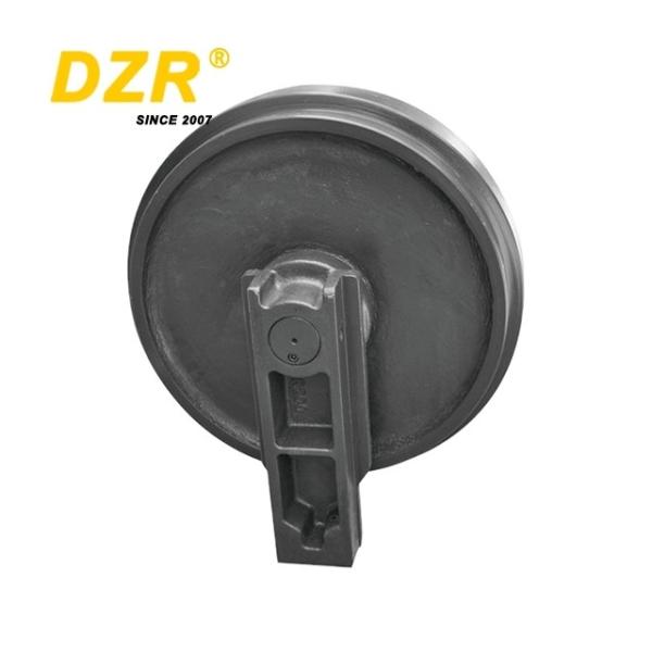 Rolante de roda dianteira de idler preto ou amarelo para partes do trem de carga do excavador R210-1/3/5/7