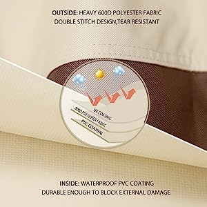 Furniture Cover 600D Waterproof Large Heavy Duty Outdoor Furniture Set Covers with Anti-UV and Wind-Proof Suitable