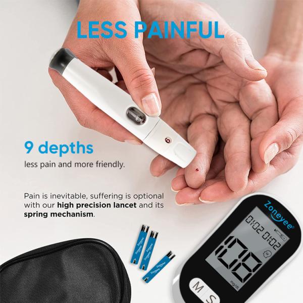 2023 Best Health Care  Electronic Blood Glucometer Test Strips Sugar with 250 Memory Medical Equipment Glucometer