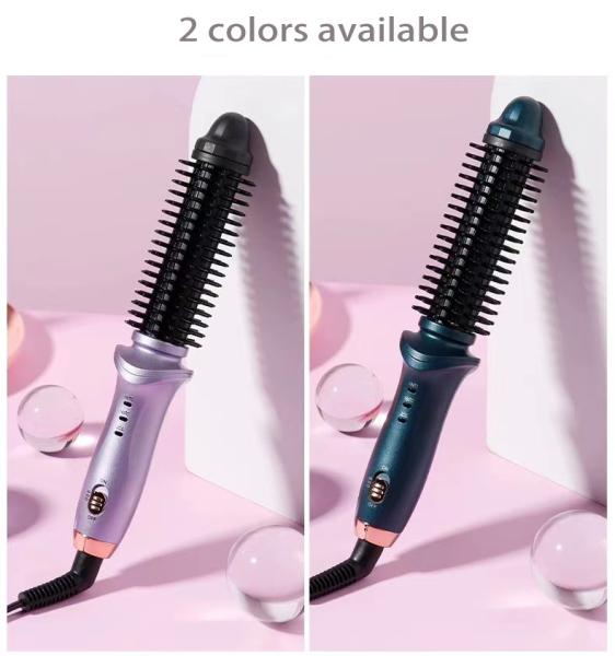 Black Electric Hot Comb Brush PTC Heating Wave Fast Styling Curling Iron