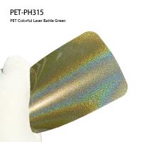 PET-PH315 PET láser de batalla verde de automóvil vinilo de envoltura de pegatina anti arañazos colorido