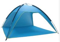 Blue Silver Coated 4-Person 210*210*130CM Polyester Beach Awning Tendas de acampamento ao ar livre com proteção UV à prova de água