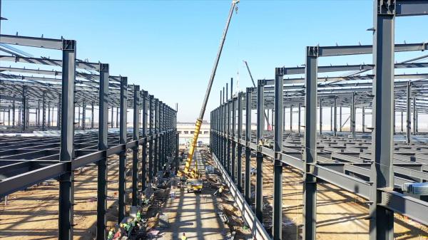 Galvanized Light Construction Steel Structure Prefabricated With Fast Construction