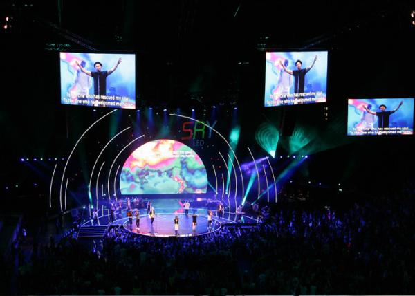 HD Led Video Billboard PH4MM Tube Rental LED Display RGB For Wedding