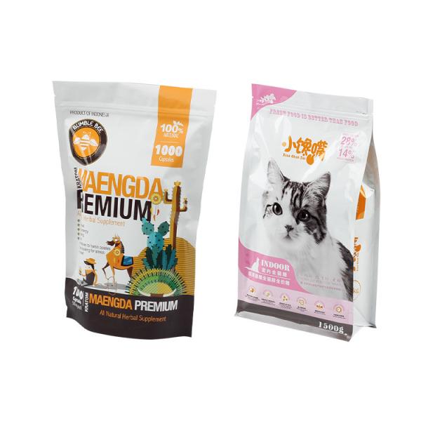 Customizable Stand Up Pouch with Resealable Zipper  Eco Friendly Food Grade Packaging for Coffee, Snacks   Pet Food  ISO Certified Low MOQ Samples Available