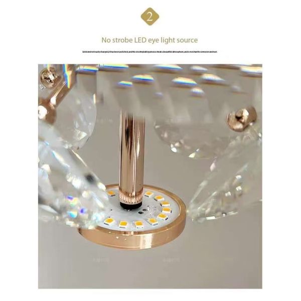 Modern Hotel Wedding Decor Crystal Hall Lamp With D120mm Light Source And 50000 Hours Lifespan Round Crystal Flower Pendant Light