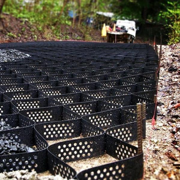穴あきテクスチャHDPEジオセル 高セル拘束システム ハニカムHDPEジオセル 道路基盤 斜面保護 駐車場 車道 擁壁