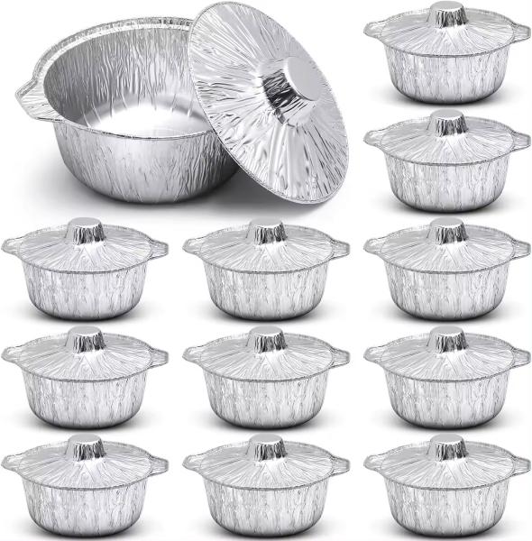 Aluminum Foil Tray Plate Foil Pans Container For Food Packaging