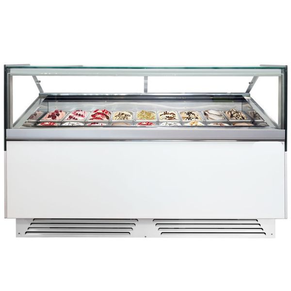 Cheap Ice Cream Freezer Showcase with Fan Cooling