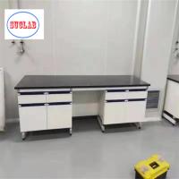 Acero Madera PP Acero inoxidable Laboratorio de Química Banco de trabajo de Hong Kong Con almacenamiento de gabinete de seguridad