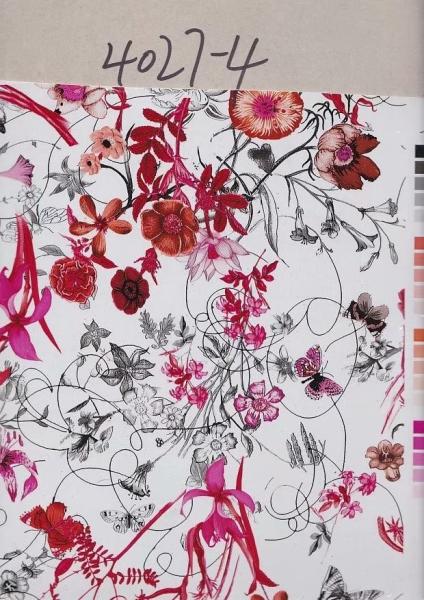 Transfer foil for leather  Flower design transfer film for pvc leather G4027 Hot stamping foil for pu leather