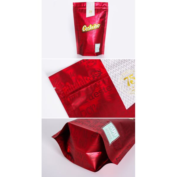 Sacoche pour le café à l'usage de l'homme Emballage alimentaire Sacoche en plastique en papier d'aluminium résistant à l'humidité Sacoches de café étanches à la chaleur