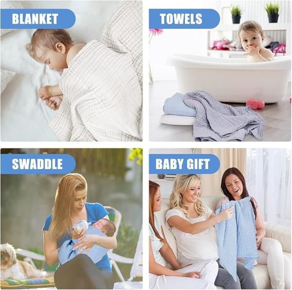 Ultra Soft Breathable Newborn Hooded Bath Towel Infant Towel Set