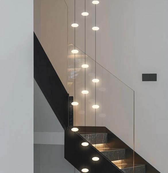 Led staircase chandelier modern living room chandelier hanging designer Villa duplex building lighting(WH-AP-553)