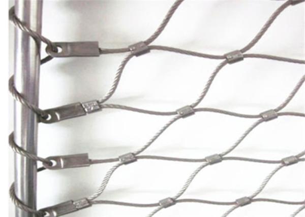 3mm 5x5cm Opening Flexible Stainless Steel Cable Mesh For Barrier Infill