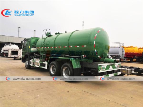 Caminhão de petroleiro da sução da água de esgoto de SINOTRUK Howo 6X4 18CBM