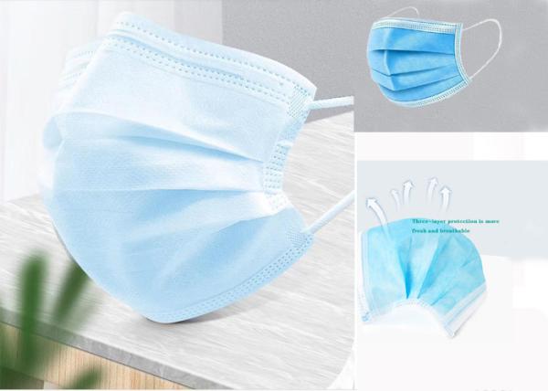 3 Ply Disposable Medical Face Mask Anti Droplets Anti Virus Protective