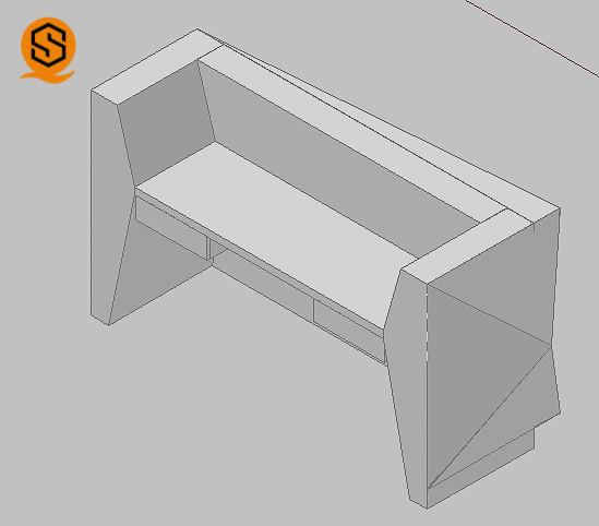 La conception unique a mené les réceptions légères de Front Counter White Artificial Stone de bureau