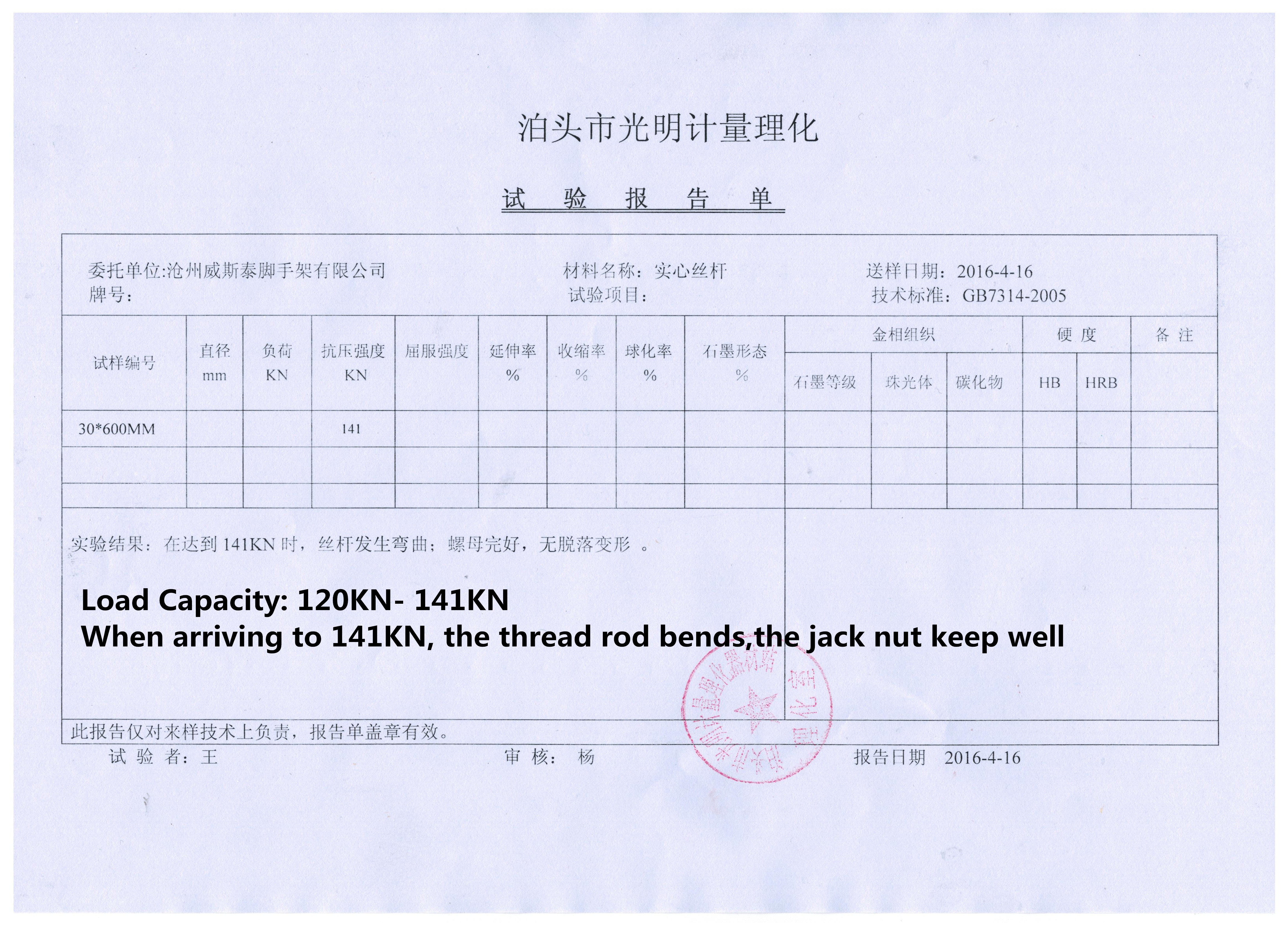 WST 30/32mm Q235 Стальные леса с винтовой подставкой