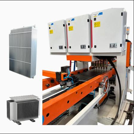 Automatic welding production line for radiator panels