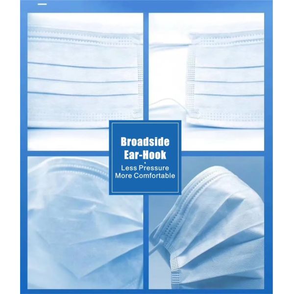 FDA CE 3 Ply Disposable Surgical Face Masks Non Woven Medical Mask For Adult