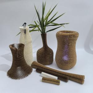 Degradable Honeycomb Kraft Wrapping Paper Sleeve For Cushioning Bottle Packing