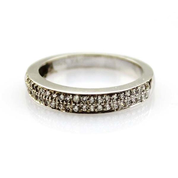 Sterling Silver Pave CZ Diamonds Engagement Wedding Band Ring(F92)