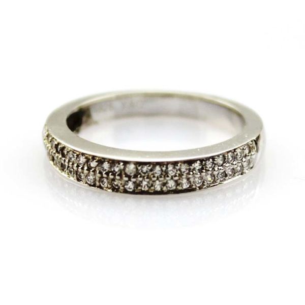 Sterling Silver Pave CZ Diamonds Engagement Wedding Band Ring(F92)