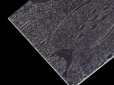 Textures de feuilles de polystyrène pour porte de douche à motifs divers feuilles de PS transparentes pour cloisons