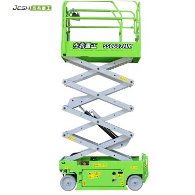 High quality mini ewp elevating 6m 230kg capacity electrical hydraulic scissor lift equipment for sale