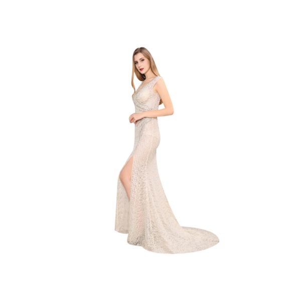 Sexy Side Slit Fashion Ladies Skirt Sleeveless Evening Dress Mermaid Dress For Women