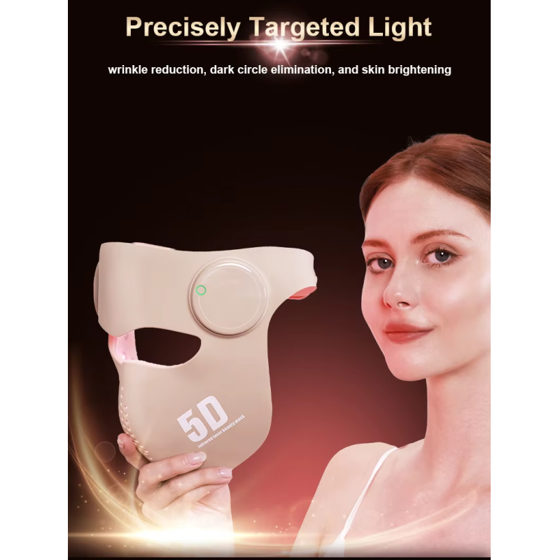 3D LED Face Mask with 660nm 460nm 850nm 1064nm – 288 LEDs, 2 Modes, Red & Blue Light Therapy for Skin Rejuvenation, Anti-Aging, Acne & Wrinkle Reduction